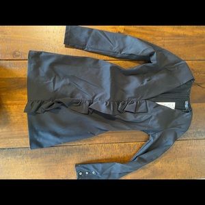 ZARA Black cocktail ruffle dress